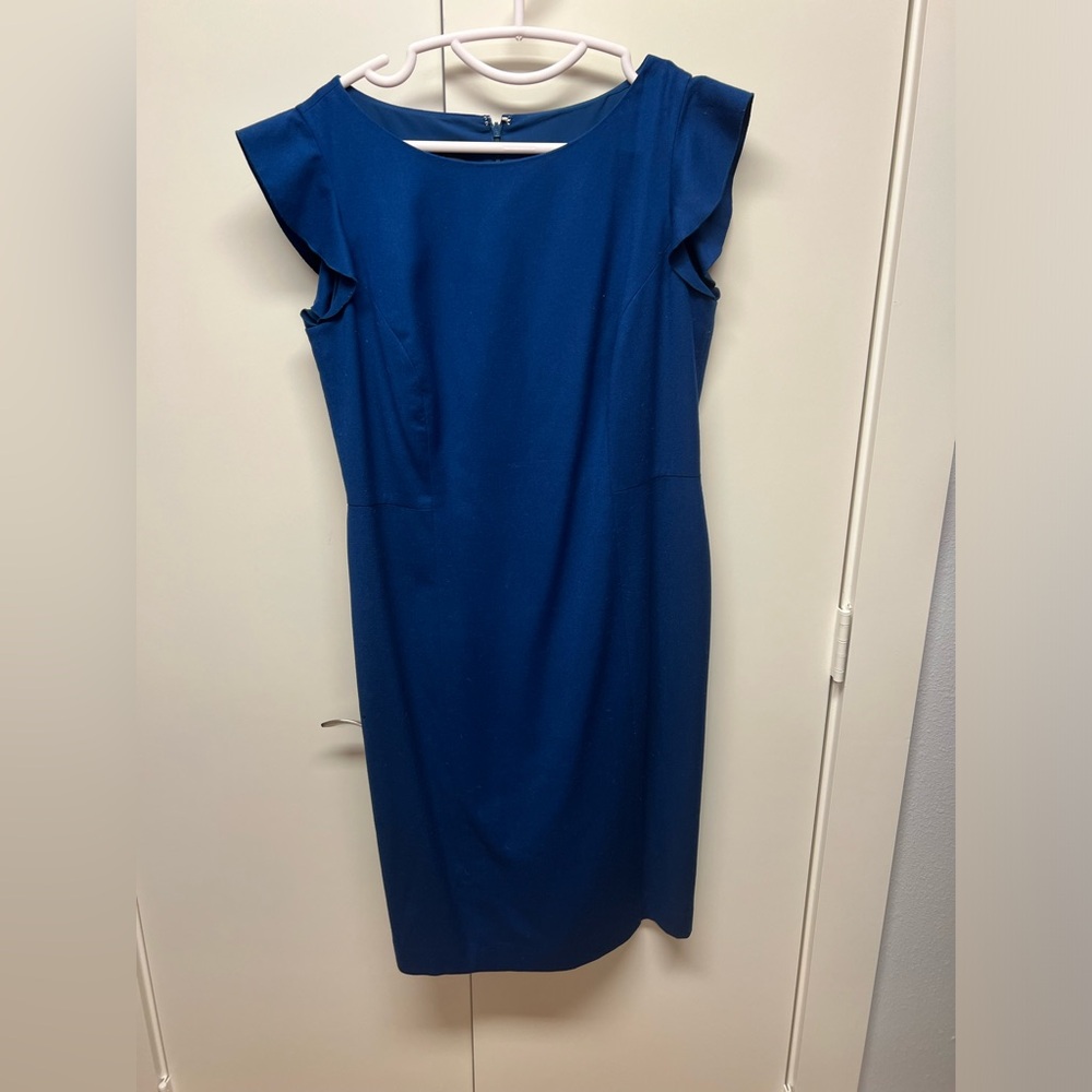 Talbots - Flutter-Sleeve Italian Flannel Dress - 10